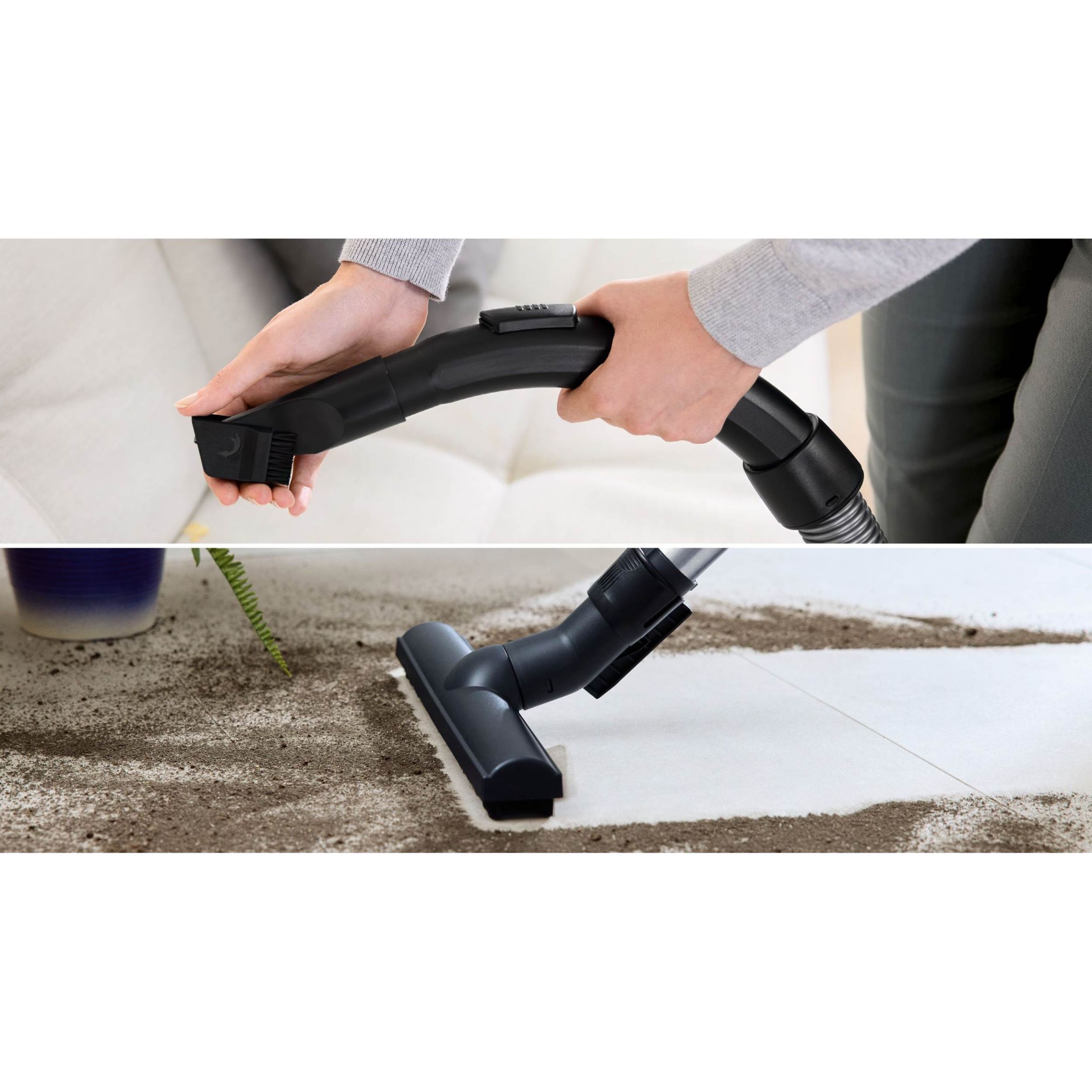 Aspirator fără sac BOSCH Serie 2 Cleann’n BGC05AAA2, Asp uscată, 700W, Praf 1.5l, Cablu 6m, 78dBA, Filtru igienic EPA12, Mâner ergonomic, 3 roți, AirCycle, HiSpin, Perie cu clapetă, 4.4kg, Chilli Red
