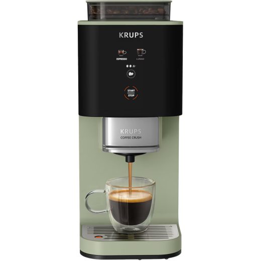Espressor semi-automat KRUPS Coffee Crush SA401LE0, 1.8l, 1350W, 15 bar, verde-negru