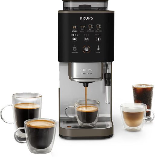 Espressor semi-automat KRUPS Coffee Crush Experience SA403BE0, 1.8l, 1350W, 15 bar, bej-negru