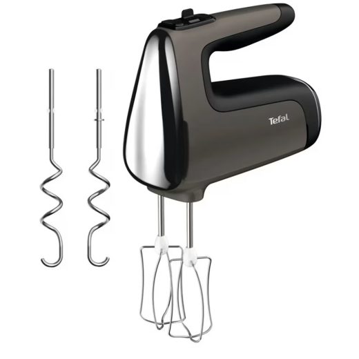 Mixer de mana TEFAL PowerMix Silence HT650E38, 600W, 5 trepte viteza, gri-negru