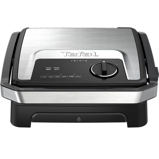 Gratar electric TEFAL Inicio Adjust GC272D10, 2180W, functie Panini, argintiu-negru