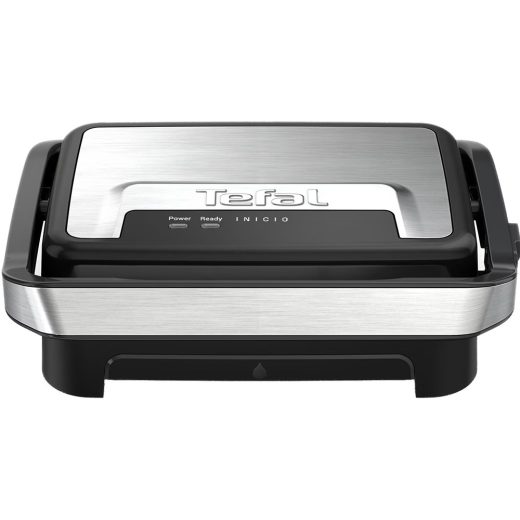 Gratar electric TEFAL Inicio Compact GC270D10, 1000W, functie Panini, argintiu-negru