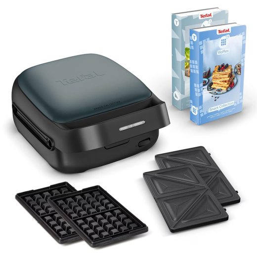 Sandwich maker TEFAL Snack Collection SW862BF0, 700W, albastru inchis-negru