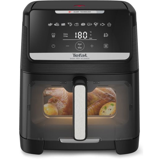 Friteuza cu aer cald TEFAL Easy Fry Silence EY8468E0, 2kg, 7l, 2000W, negru