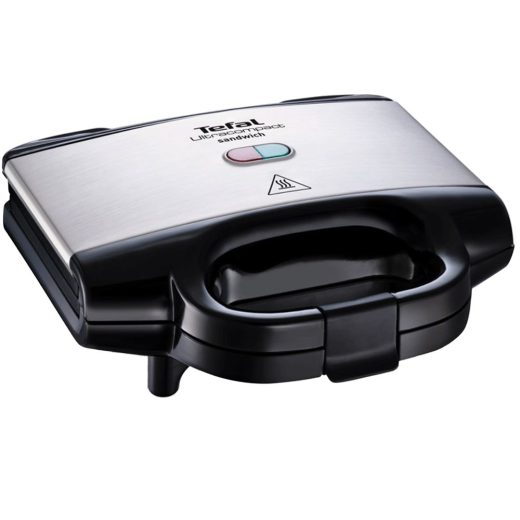 Sandwich maker TEFAL Ultracompact SM155212, 700W, maner izolat termic, negru-argintiu