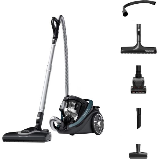 Aspirator fara sac ROWENTA Silence Force Cyclonic RO7961EA, 2.5l, 500W, 59dB, negru-verde