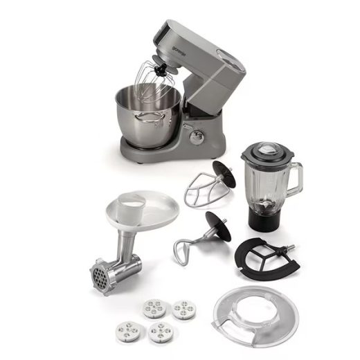 Robot de bucatarie GORENJE MMC1500AL, vas 5.5l, blender 1.5l, 1500W, 6 trepte viteza, argintiu