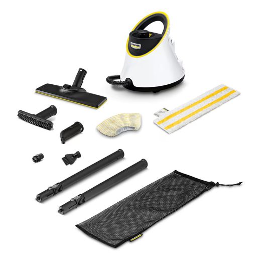 Aparat de curatat cu abur KARCHER SC2 Deluxe EasyFix 15134000, 1l, 1500W, alb-negru