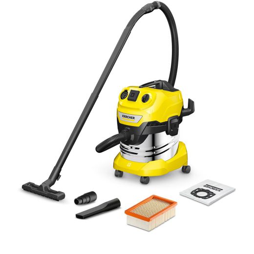 Aspirator multifunctional KARCHER  WD 4 P V-20/5/22, 20l, 1000W, 75dB, galben-negru