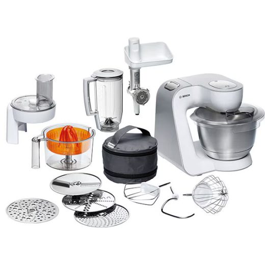 Robot de bucatarie BOSCH MUM58259, vas 3.9l, blender 1.25l, 1000W, 7 trepte viteza, alb-argintiu