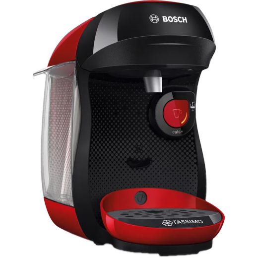 Espressor capsule BOSCH Tassimo Happy Friendly TAS103E, 0.7l, 1400W, rosu-negru