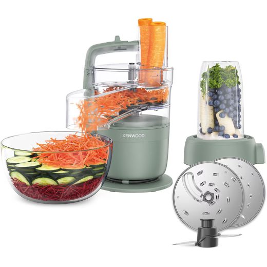 Robot de bucatarie KENWOOD MultiPro Go FDP23.380GR, vas 1.3l, blender 0.6l, 900W, 2 trepte viteza, verde