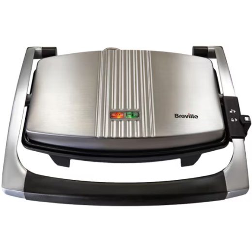 Sandwich maker BREVILLE Panini VST025X-01, 1000W, argintiu-negru