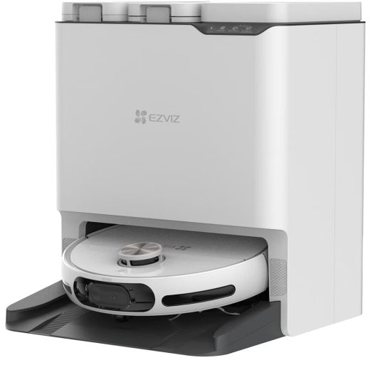Aspirator robot EZVIZ RS20 Max, 0.4l, 20V, autonomie max 220 min, Wi-Fi, functie mop, alb-negru