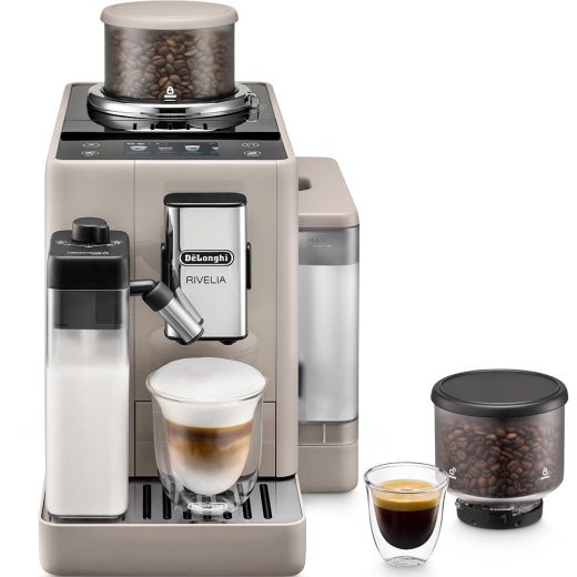 Espressor automat DELONGHI Rivelia EXAM440.55.BG, 1.4l, 1450W, 19 bar, crem-negru