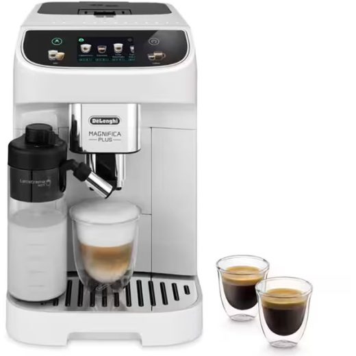Espressor automat DELONGHI Magnifica Plus ECAM320.60.W, 1.9l, 1450W, 15 bar, alb-negru