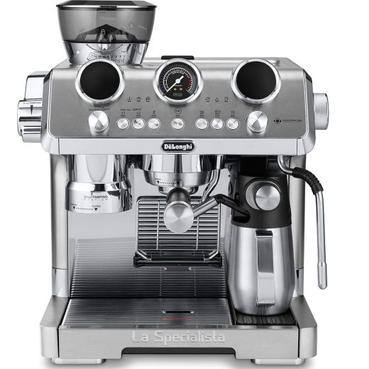 Espressor manual DELONGHI La Specialista Maestro EC9885.M, 2.5l, 1600W, 19 bar, Tehnologia Cold Extraction, argintiu