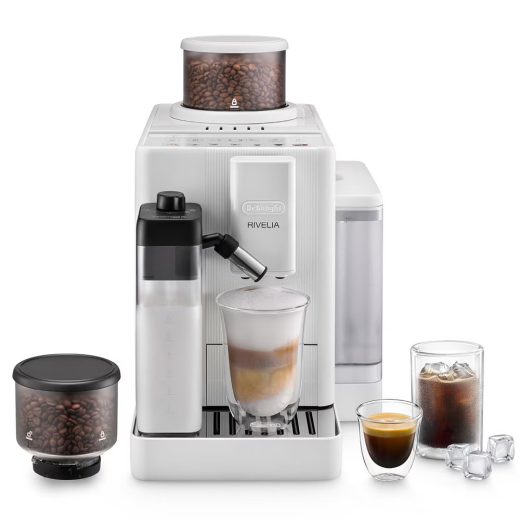 Espressor automat DELONGHI Rivelia Start EXAM420.55.WXL, 1.4l, 1450W, 15 bar, alb