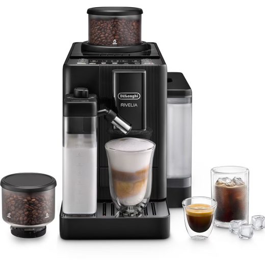 Espressor automat DELONGHI Rivelia Start EXAM420.55.WXL, 1.4l, 1450W, 15 bar, negru