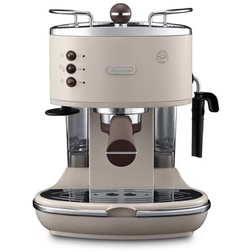 Espressor manual DELONGHI Icona Vintage ECOV 311.BG, 1.4l, 1100W, 15 bar, sistem Cappuccino, crem-argintiu