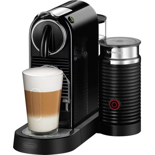 Pachet espressor capsule NESPRESSO CitiZ + Aparat spumare lapte Aeroccino EN267.BAE, 0.6l, 1300W, 19 bar, negru