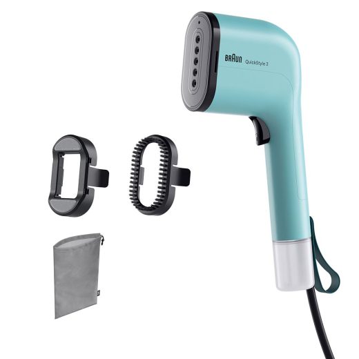 Aparat de calcat vertical BRAUN QuickStyle 3 GS3013GR, 1100W, 20g/min, 70ml, verde