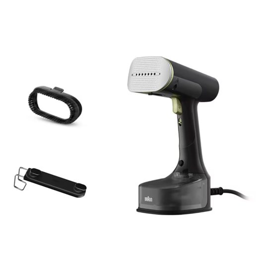 Aparat de calcat vertical cu abur BRAUN GS7088CP, 1600W, 25g/min, 250ml, talpa Dual FreeGlide 3D, negru
