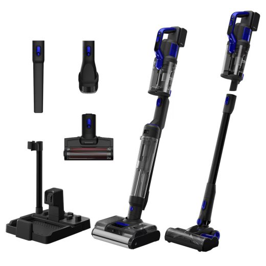 Aspirator vertical BEKO 3in1 Wet&Dry VRW90421VD, 0.4l, 21.6V, autonomie max 60 min, functie auto-curatare, negru-albastru