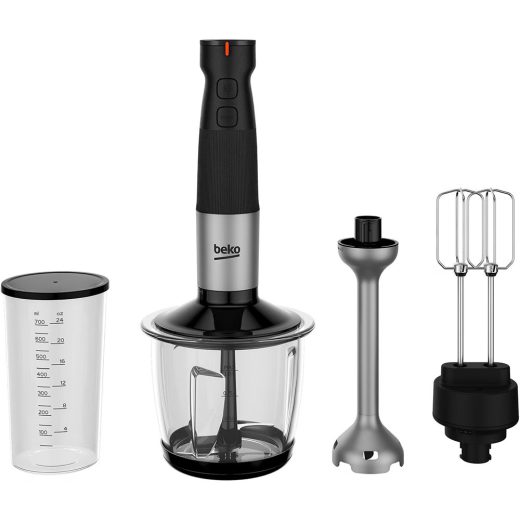 Mixer vertical BEKO HBA81762BX, 1l, 750W, 12 trepte viteza, argintiu-negru