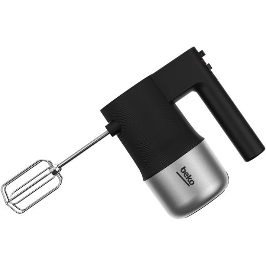 Mixer de mana BEKO HMM81504BX, 500W, 4 trepte viteza, negru-argintiu