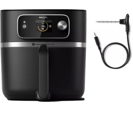 Friteuza cu aer cald PHILIPS Combi XXL HD9880/90, 2kg, 8.3l, 2200W, negru-argintiu