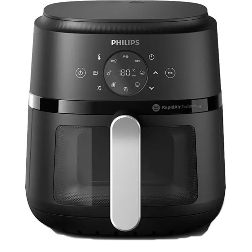 Friteuza cu aer cald PHILIPS Airfryer Seria 2000 NA221/00, 0.5kg, 4.2l, 1500W, negru-argintiu