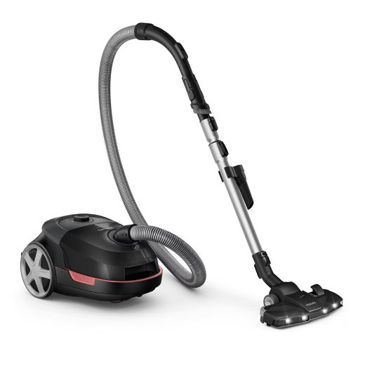 Aspirator cu sac PHILIPS XD6142/12, 4l, 900W, 77dB, negru-roz