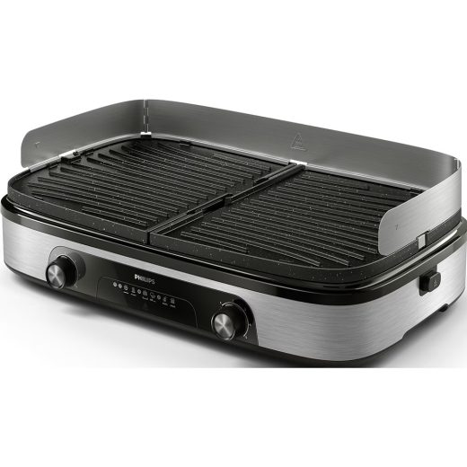 Gratar electric PHILIPS HD6222/90, 2400W, argintiu-negru