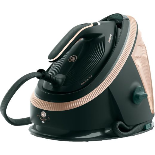 Statie de calcat PHILIPS PerfectCare Seria 7000 PSG7300/70, 3120W, 650g/min, 1.5l, talpa SteamGlide Elite, verde inchis-roz