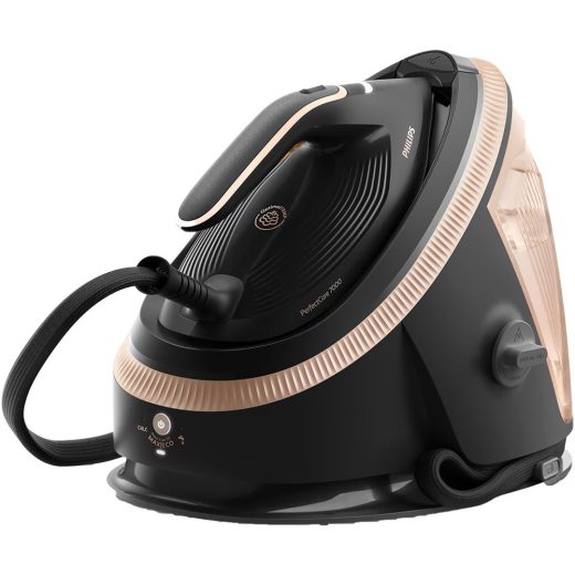 Statie de calcat PHILIPS PerfectCare Seria 7000 PSG7300/80, 3120W, 650g/min, 1.5l, talpa SteamGlide Elite, negru-auriu