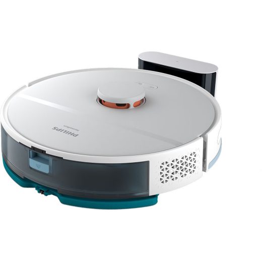 Aspirator robot PHILIPS Seria 2000 XU2000/25, 0.3l, 14.4V, autonomie max 120 min, Wi-Fi, functie mop, alb