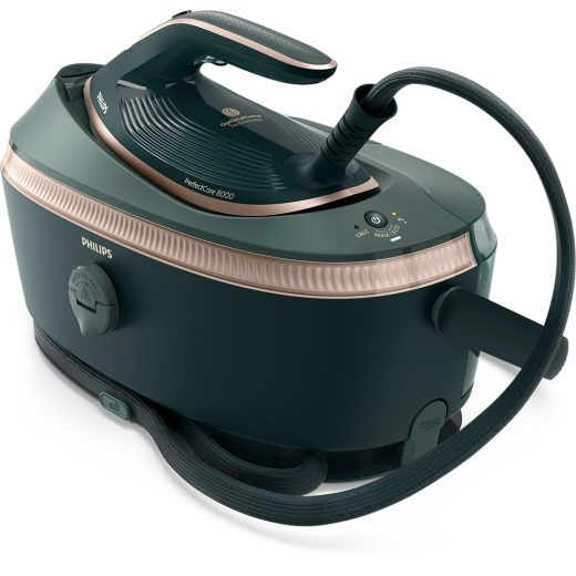 Statie de calcat PHILIPS  PerfectCare seria 8000 PSG8200/70, 3120W, 750g/min, 1.4l, talpa SteamGlide Elite, verde