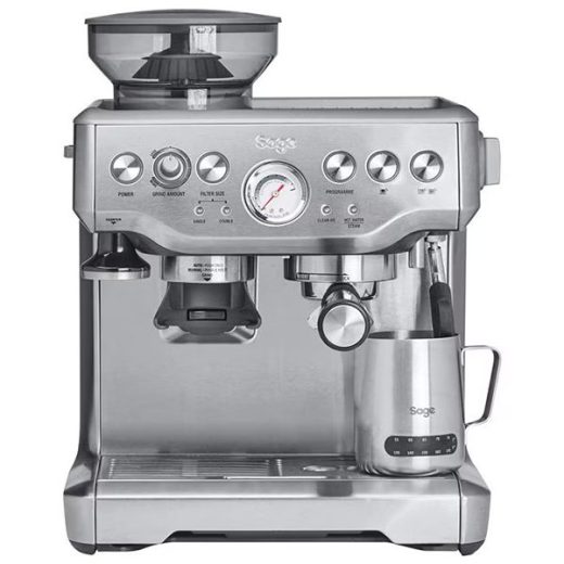 Espressor manual SAGE Barista Express BES875BSS, 2l, 1850W, 15 bar, sistem termic Thermocoil, argintiu